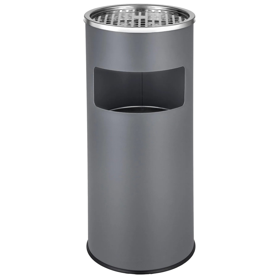 tectake Standaschenbecher rund in Anthrazit mit Mülleimer und Inneneimer, Volumen: 30 l, B/T/H: 25 x 25 x 61 cm - Bild 3