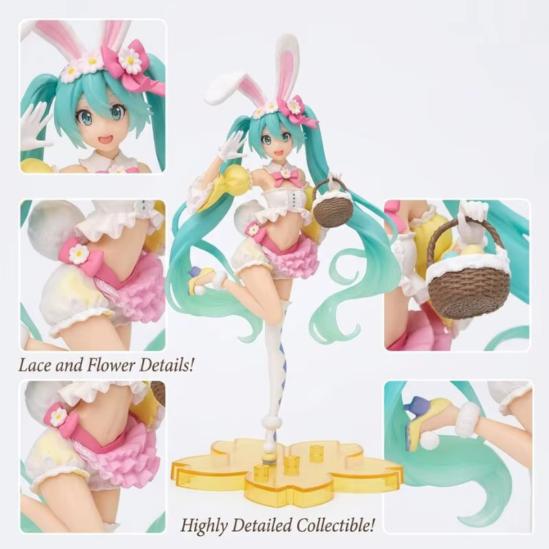 Hatsune Miku Anime-Figur von Bandai in Multicolor, PVC-Modellpuppe mit Hasenohren, Höhe: 23 cm - Bild 2