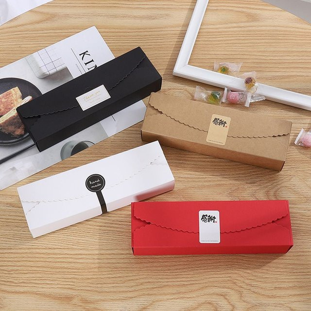 10er Set Geschenkboxen aus Kraftpapier in Braun und Schwarz für Handtuchrollen oder Sandwiches - Bild 1