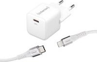Intenso W30C GaN Ladegerät mit C315L Lightning und USB-C Kabel in Weiß - Bild 1