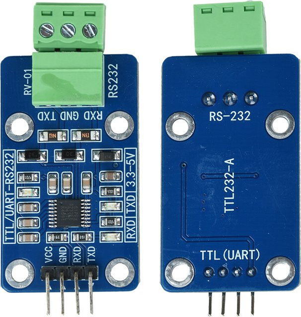 Aideepen TTL-zu-RS232-Adapter UART-zu-RS232-Signalverarbeitungsmodul mit serieller Konvertierung und ±15KV ESD Dual-TVS-Schutz in Blau - Bild 1