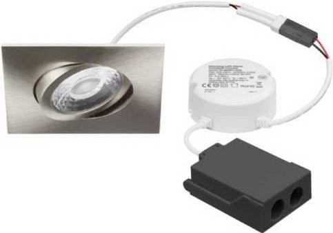 Brumberg 41415153DW LED Einbaustrahler und Aufbaustrahler in Silber, dimmbar, IP44, quadratisch - Bild 1