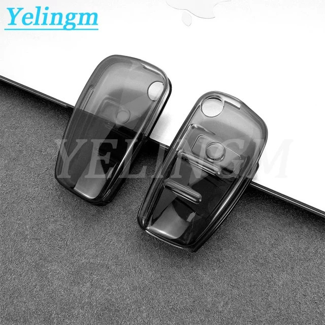 YELINGM Transparente TPU-Schlüsselhülle als Schutzhülle für Audi Klappschlüssel (A1 A3 A4 A5 A6 A7 Q3 Q5 S6 B6 B7 B8 C6 8P 8V 8L TT RS) - Bild 1