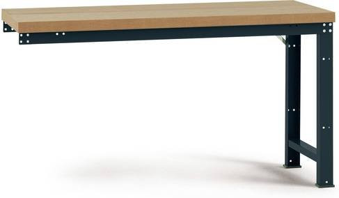 Manuflex Anbauwerkbank Profi Standard mit Multiplex Tischplatte in Anthrazit, Breite: 125 cm, Tiefe: 70 cm - Bild 1