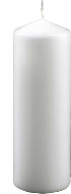 efco Kerze aus Wachs in Weiß, Durchmesser: 7 cm, Höhe: 20 cm - Bild 1