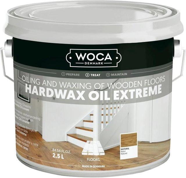 Woca Hartwachsöl Extreme Natur 2,5 l zum Ölen von Holzböden - Bild 1