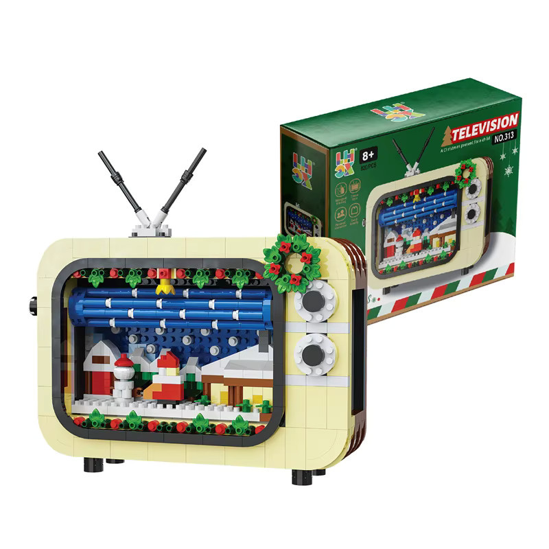 CONUSEA Weihnachts TV Modellbausteine Set, Mehrfarbiges DIY Montage Puzzle Spielzeug aus Kunststoff für Kinder ab 8 Jahren - Bild 3