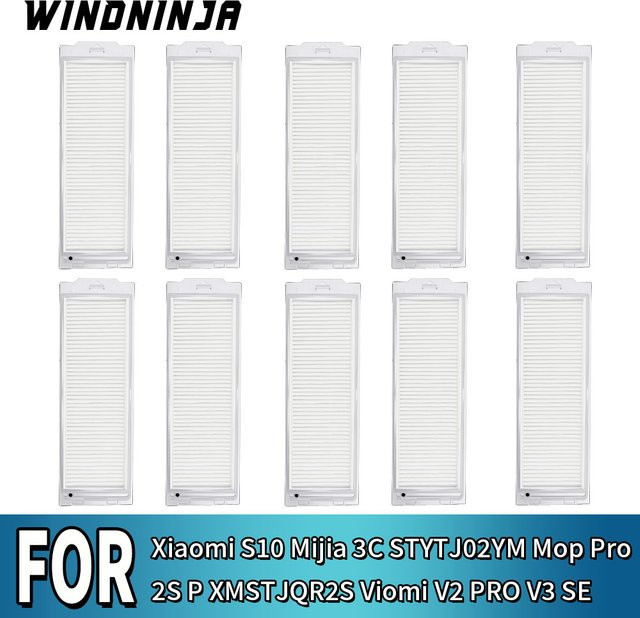 Ninja Hepa-Filter in Weiß für Xiaomi Mijia 3C Mop Pro 2S S10 S12 und Viomi V2 PRO V3 SE Roboterstaubsauger - Bild 1