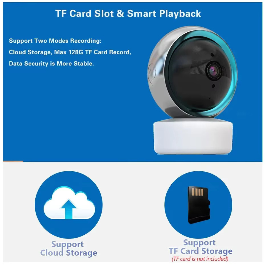 Tuya 5MP WLAN PTZ Sicherheitskamera für Innenräume in Schwarz mit 2-Wege-Audio, App-Steuerung und Auto-Tracking als Smart Life Babymonitor und CCTV Überwachungskamera - Bild 4