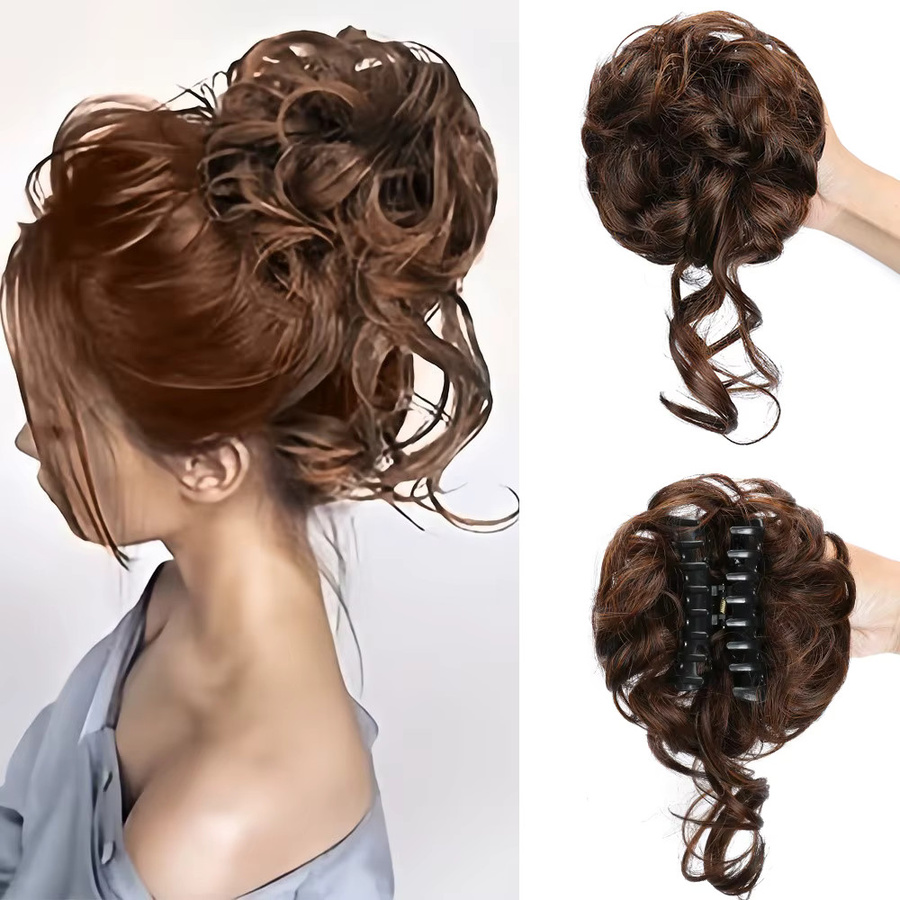 Lansa Synthetischer Chignon Messy Bun Claw Clip-in-Haarteil, Damen - Bild 5