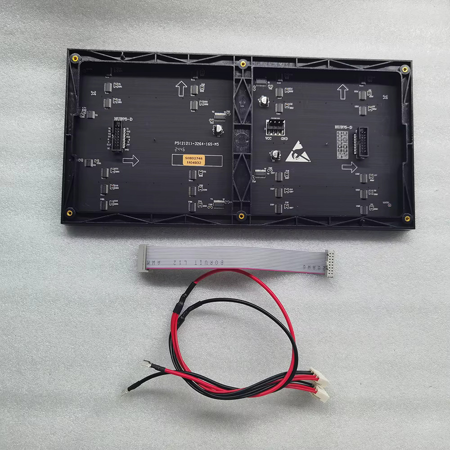 OEING Indoor LED-Matrix-Bildschirmmodul P5 RGB SMD2121 mit 64x32 Pixeln, HD 1/16 Scan, HUB75 Anschluss, Schwarz - Bild 3