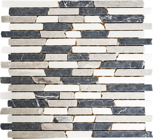 HuH Mosaikfliese Hainan in Weiss mit Marmor-Look als Wandbelag und Bodenbelag, B/H: 32,2 x 30,5 cm - Bild 1
