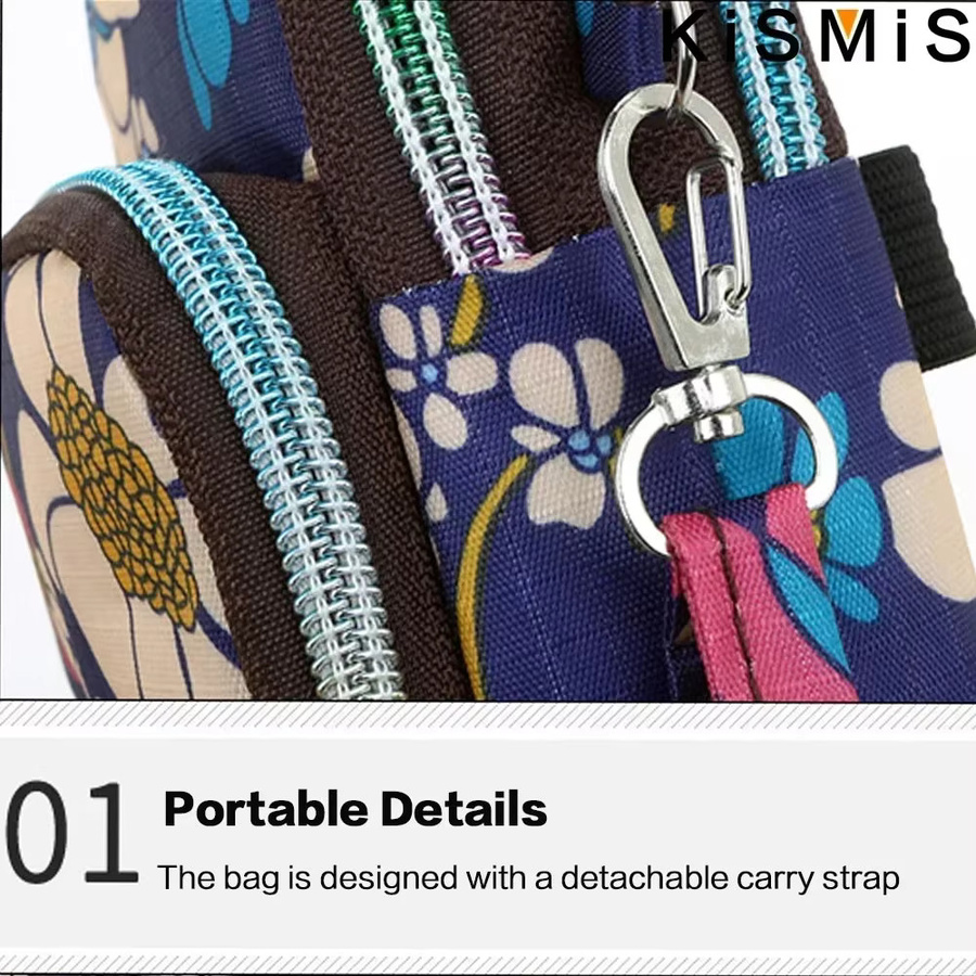 STONEGO Blumen Stoff-Armtasche für Handys mit großem Bildschirm, Multicolour Schultertasche für Sport und Outdoor - Bild 2