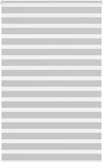 vidaXL Doppelrollo Day & Night Hellgrau aus Polyester, B: 145 cm, H: 230 cm - Bild 1