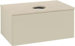 V&B Waschtischunterschrank Antao mit Beleuchtung, Grau lackiert, B/T/H: 80 x 36 x 50 cm - Bild 1