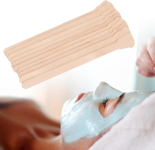 DIYelecs Holz Wachsspatel Depressor Einweg, 100 Stück, beige - Bild 1
