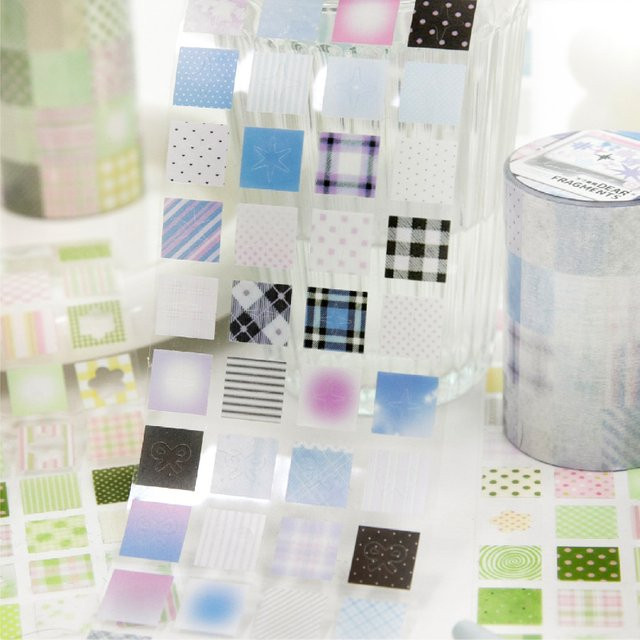 Retro Strolling through the Grid PET-Klebeband Multicolor, Breite: 6 cm, Länge: 2 m - Bild 1