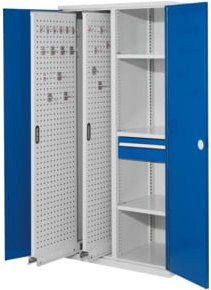 Kappes Vertikalschrank RasterPlan Mod. 82 in Grau mit Doppelwandtür und Ausstattung, B/T/H: 100 x 60 x 195 cm - Bild 1