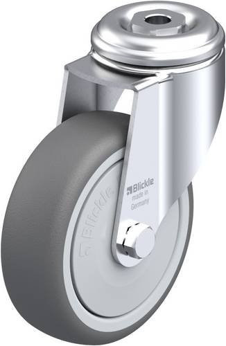 Blickle Lenkrolle LKRA-PATH 101KF-11 in Grau mit 100 mm Rad-Durchmesser und 120 kg Tragfähigkeit - Bild 1
