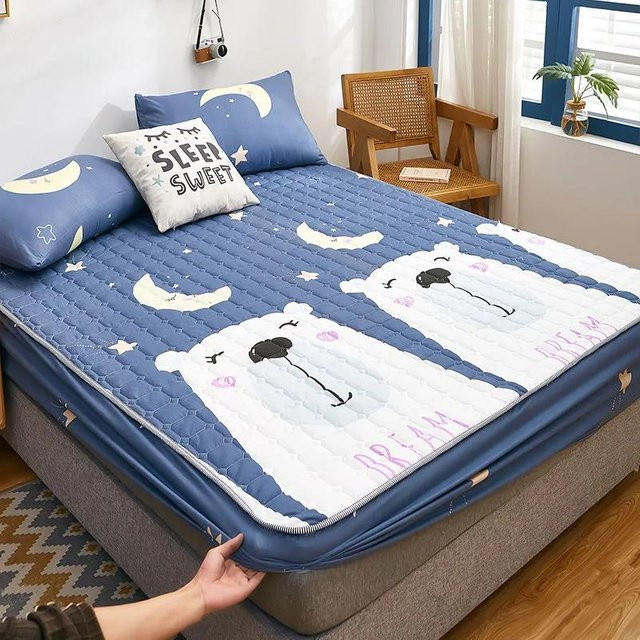 Simmons Matratzenschutzbezug als dicker gesteppter Staubschutz, rutschfest, B/T/H: 120 x 200 cm - Bild 1