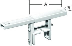 VORMANN Heizkörperkonsole zum Anschrauben aus verzinktem Stahl, Farbe: Silber, Länge: 260 mm, Breite: 35 mm - Bild 1