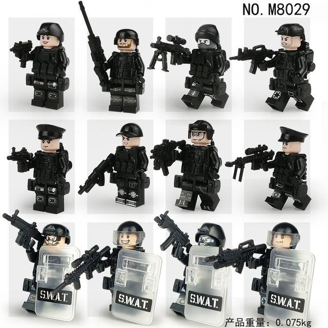 Spezialpolizei Militärische Feldkräfte Weltfriedenstruppen Vorhut Spezialeinsatzkommando Bausteine, Figuren, ab 14 Jahren - Bild 1