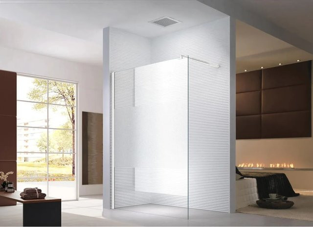 Glaszentrum Hagen Walk-in Duschabtrennung aus Glas, Weiß, B/H: 100 x 200 cm - Bild 1
