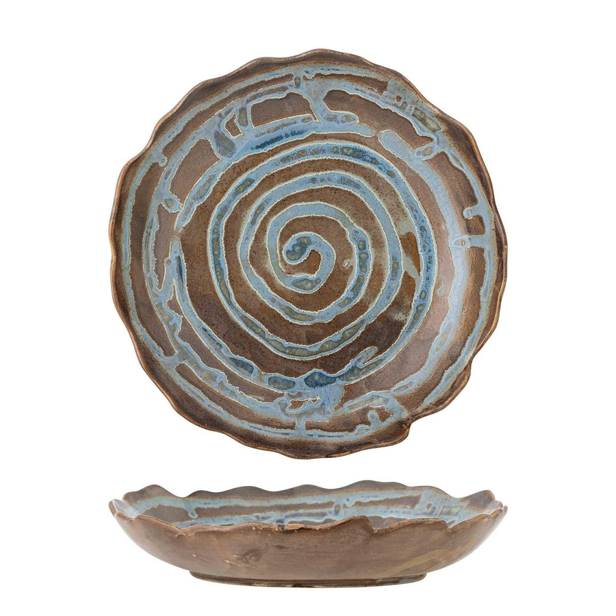 Bloomingville Keramiktablett Marjorie in Blau mit Durchmesser 29 cm - Bild 1