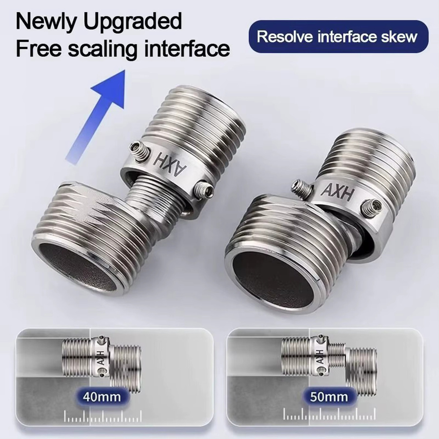 IOUHAPPY Exzentrische Eckschraube aus Edelstahl 304 in Chrom Silber zur Wandmontage für Wasserhahn-Adapter - Bild 2