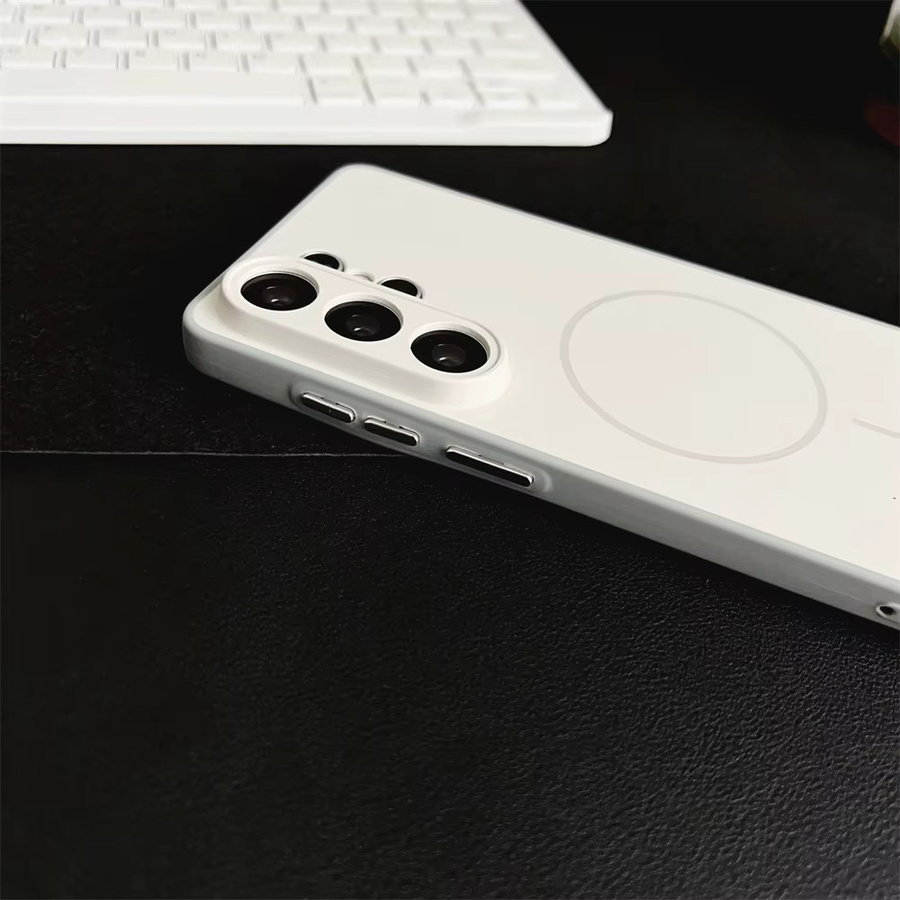 Magnetische MagSafe Schutzhülle für Samsung Galaxy Modelle mit Linsenschutz, Schwarz - Bild 3