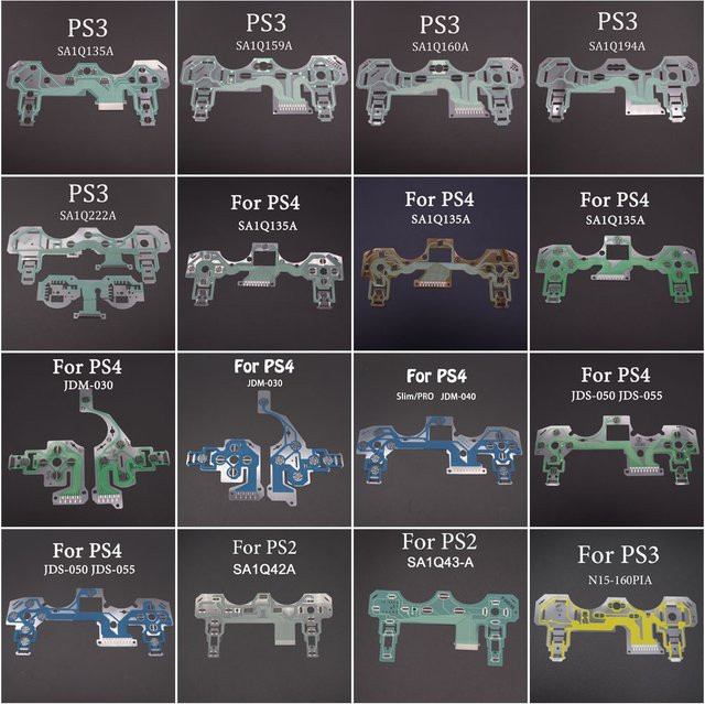 TingDong Leitfähiger Film Tastatur Flex Kabel für PlayStation PS2 PS3 PS4 Pro Slim und PS5 Controller JDS 030 040 050 - Bild 1