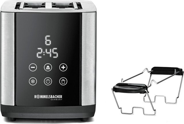 Rommelsbacher Sunny Toaster TO 850 in Silber mit Digitalanzeige und Edelstahlgehäuse - Bild 2