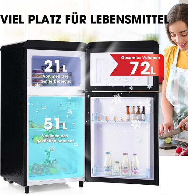 Jugacool Minikühlschrank 72 Liter in Schwarz für Auto und Haushalt - Bild 1