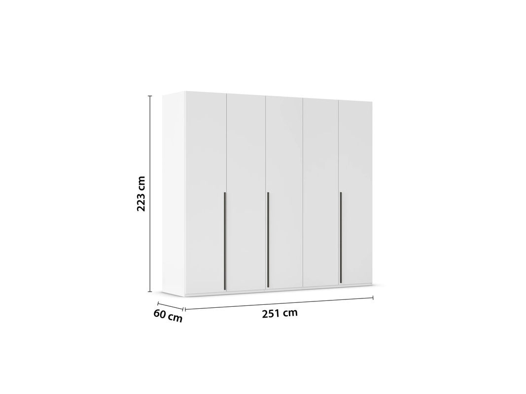 RAUCH Montclar Drehtürenschrank Weiß mit grauen Griffen B/H: 251 x 223 cm - Bild 2