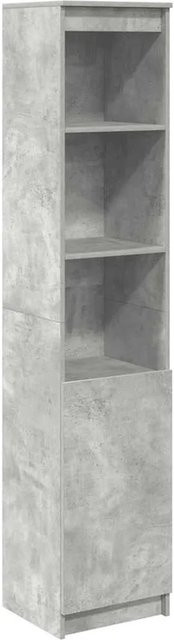 vidaXL Highboard in Betongrau aus Holzwerkstoff, Wandmontage, B/T/H: 37,5 x 35,0 x 180,0 cm - Bild 1