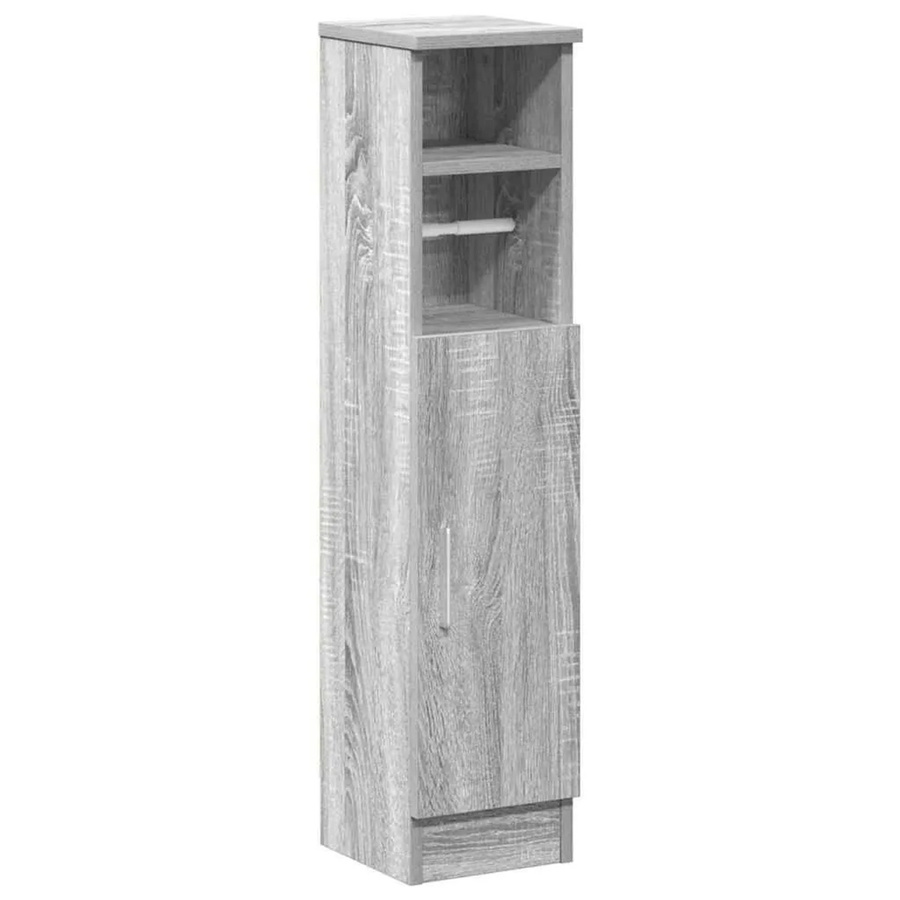 vidaXL Badezimmerschrank Grau Sonoma mit Rollenhalter, B/T/H: 20,5 x 22 x 90 cm - Bild 2