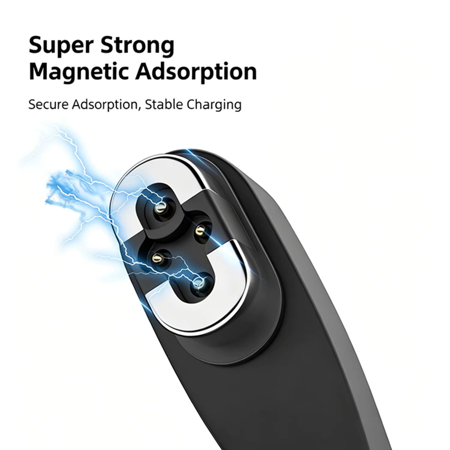 Magnetisches Schnellladekabel für Shokz OpenSwim Pro S710 Knochenschall-Kopfhörer, USB-A oder USB-C auf 4-Pin, Schwarz - Bild 5