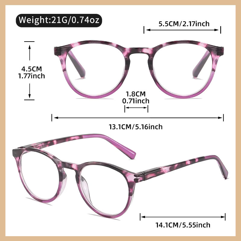 Oyalie Lesebrille, Rund, Vollrand, Kunststoff, Floral - Bild 3