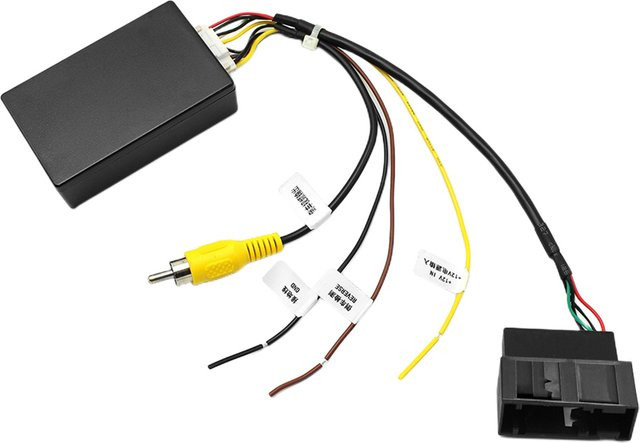 ALLOET 12V Rückfahrkamera-Adapter RGB zu AV Parkkamera-Decoder für Volkswagen RCD510 RNS510 RNS315, Schwarz - Bild 1