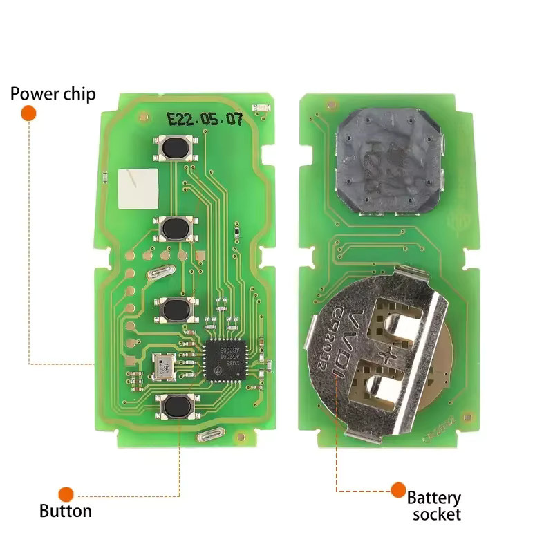 Xhorse XSTO01EN Smart Key für Toyota XM38 in Schwarz mit Shell Unterstützung 4D 8A 4A - Bild 2