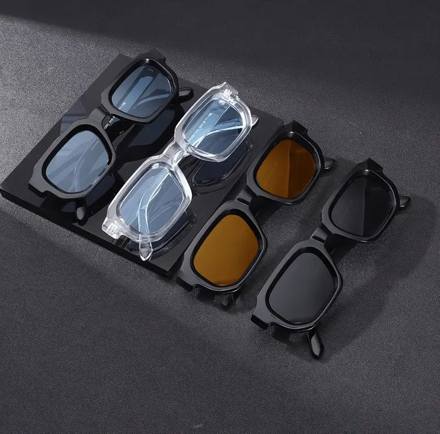 Hindfield Sonnenbrille, Rechteck, Vollrand, Kunststoff, Unisex - Bild 1