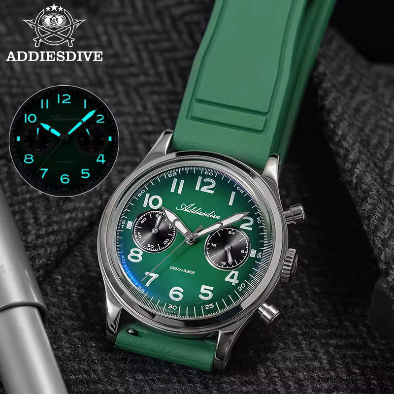 ADDIESDIVE Chronograph, Edelstahl, Blau, Quarz, Herren - Bild 2