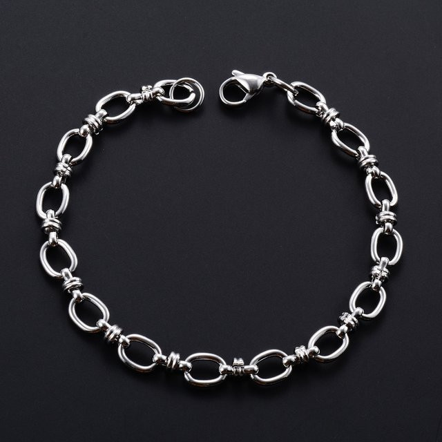 Armband Edelstahl, silber, 24 cm, Unisex - Bild 1