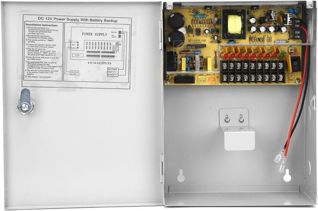 aimo Zutrittskontroll-Netzteilbox USV PWM 12V 10A mit verzögerter Abschaltfunktion in Weiß - Bild 1