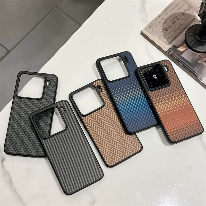Luxus Business Carbon Fiber Schutzhülle mit magnetischem MagSafe Wireless Charging für Xiaomi Mi 15, Mi 14 Pro und Mi 14 Ultra, stoßfest - Bild 2