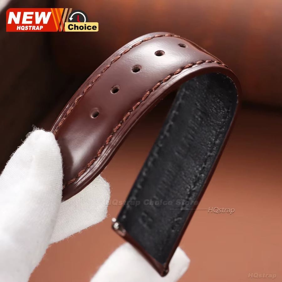 HQstrap Uhrenarmband Leder, Schwarz, Unisex - Bild 3