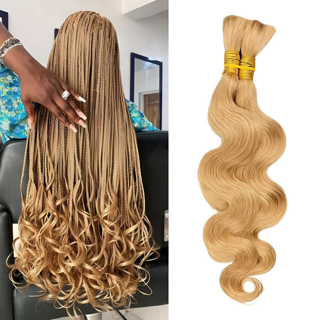 HALOQUEEN HAIR Body Wave Bulk Echthaar, 100g, Unisex - Bild 1