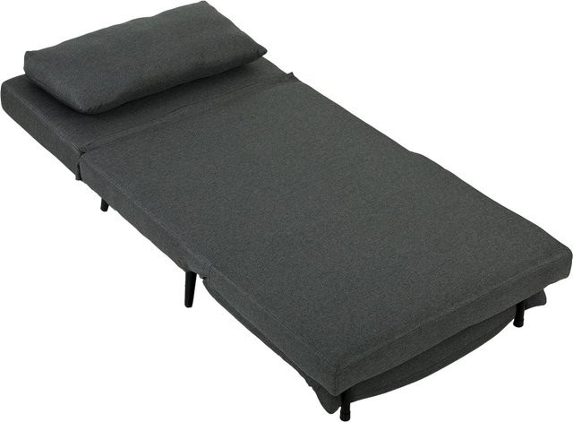 HOMCOM Sesselbett aus Polyester und Schaumstoff in Dunkelgrau, B/T/H: 89 x 90 x 79 cm - Bild 1