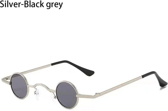 Binchi Sonnenbrille, rund, Metall, Vollrand, Unisex, white - Bild 1