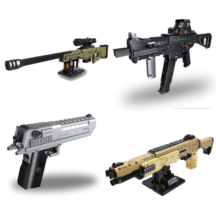 Yangkili Militärische UMP45-Modellbausteine, Pistole, Schwarz - Bild 2